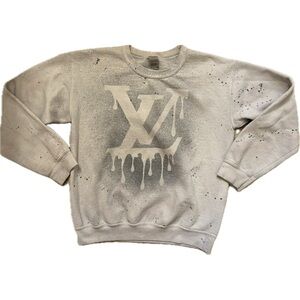 LV Drip Sweatshirt Paint Spatter Women’s Size Small